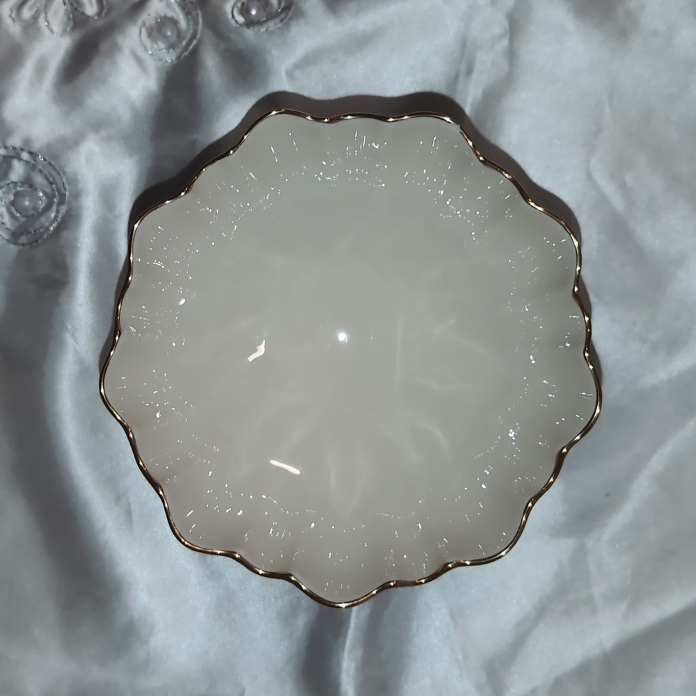 LENOX China Candy Nut Dish Gold Trim 5.75” Footed - Picture 3 of 4